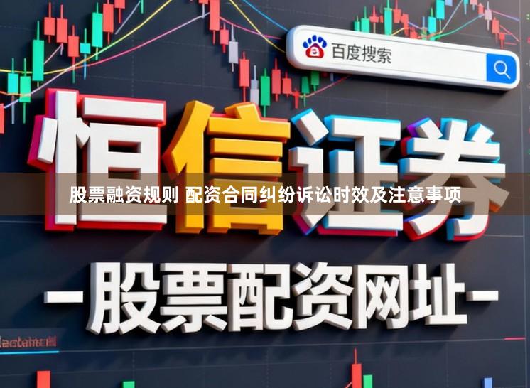 股票融资规则 配资合同纠纷诉讼时效及注意事项